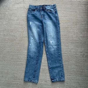 Size- 28 -Blue denim distress, jeans